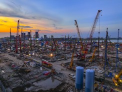 高铁北站改扩建配套工程建设如火如荼