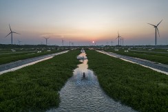 蟹塘夕照